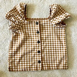 Madewell ruffle sleeve button down